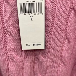 💥SOLD💥 DUSTY PINK The RALPH LAUREN ICONIC CASHMERE SWEATER